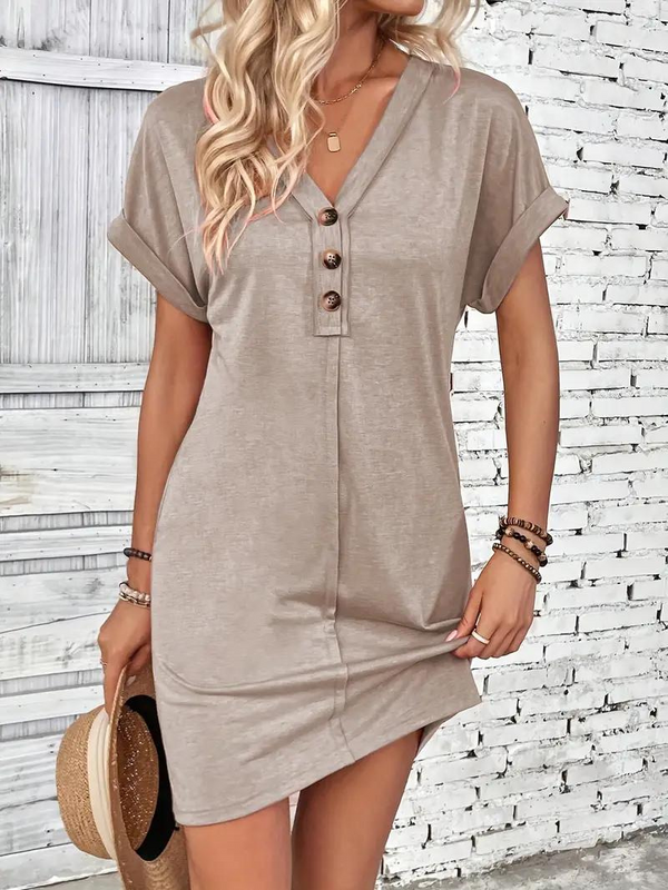 Kateri - V-Neck Casual Mini Dress