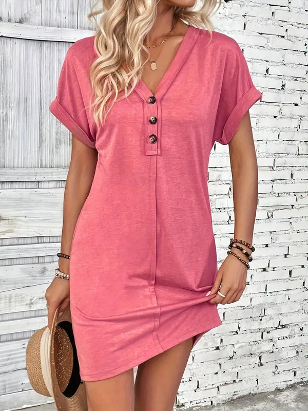 Kateri - V-Neck Casual Mini Dress