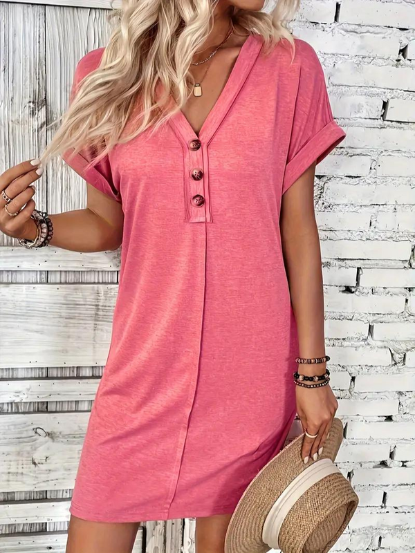 Kateri - V-Neck Casual Mini Dress