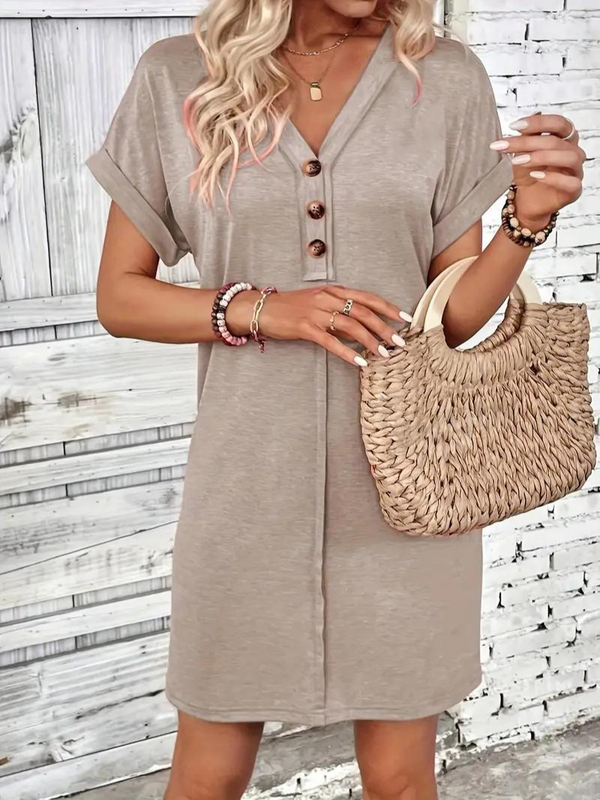 Kateri - V-Neck Casual Mini Dress