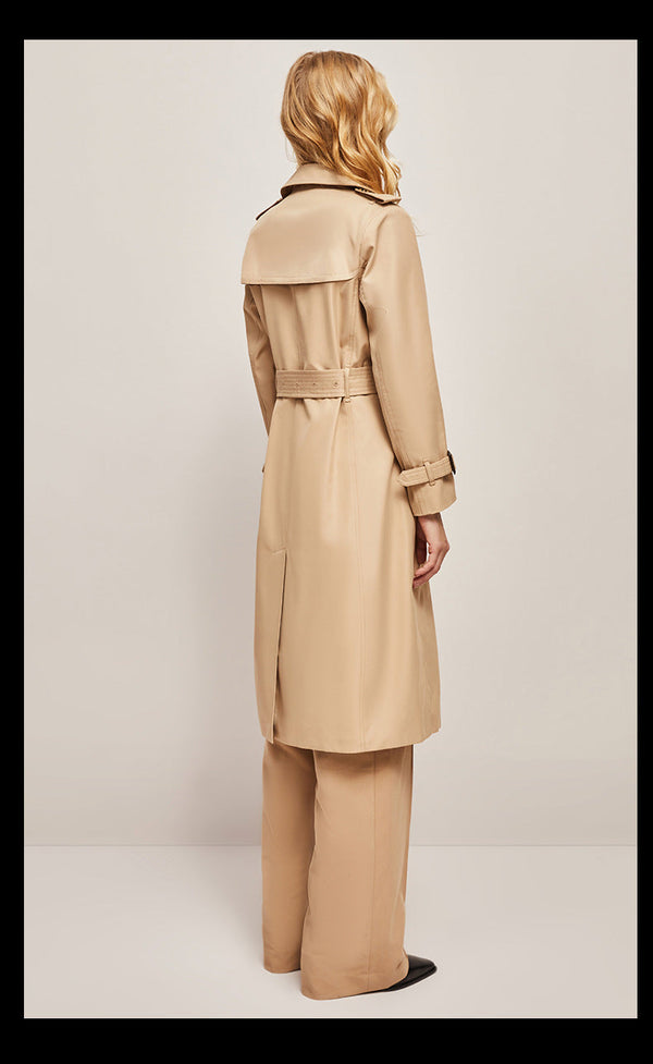 Riza - Long Trench Coat for Women - Warm & Versatile