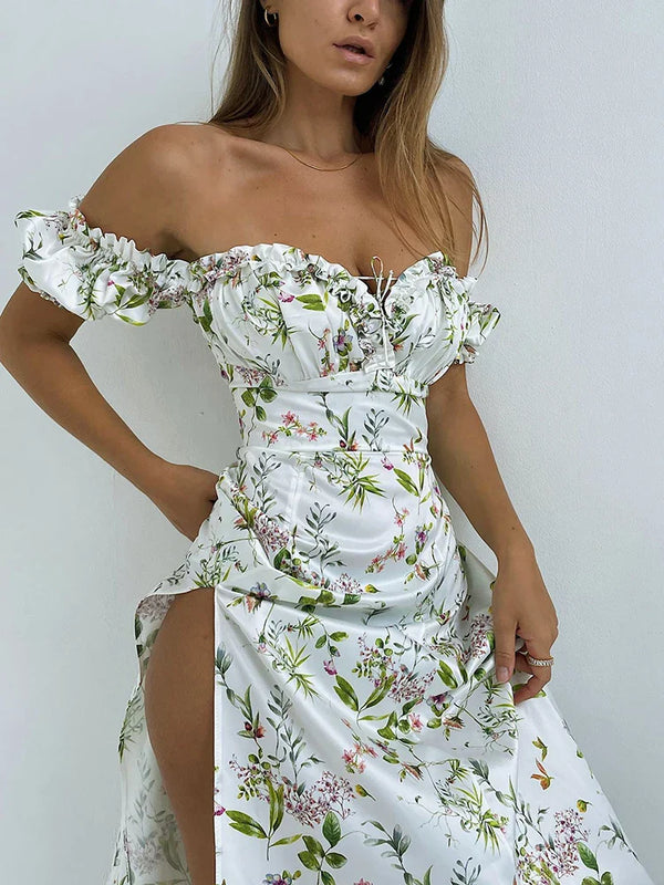 Bridget - Floral Off-Shoulder Maxi Dress