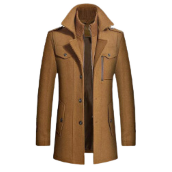 Alexander - Men's Double Collar Coat - Sophisticated Style & Superior Warmth