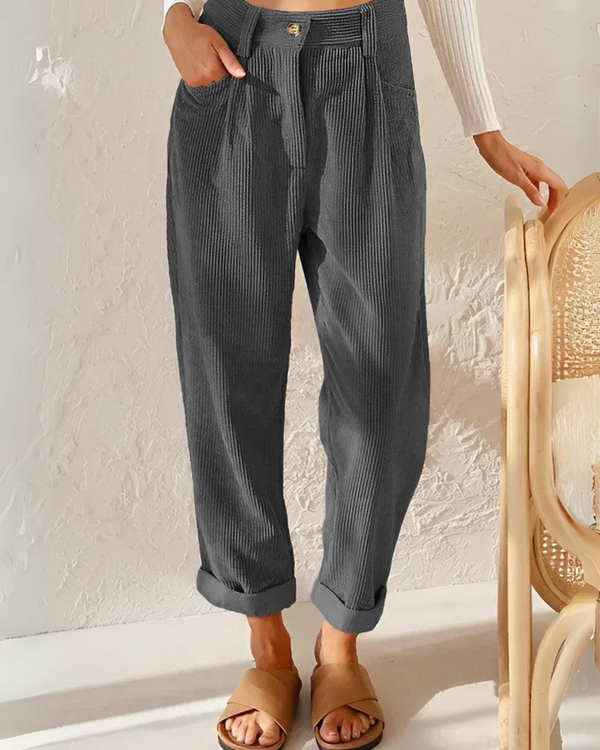 Lucy - High Waisted Flowy Suit Trousers