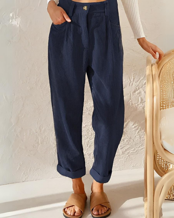 Lucy - High Waisted Flowy Suit Trousers