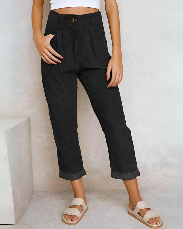 Lucy - High Waisted Flowy Suit Trousers