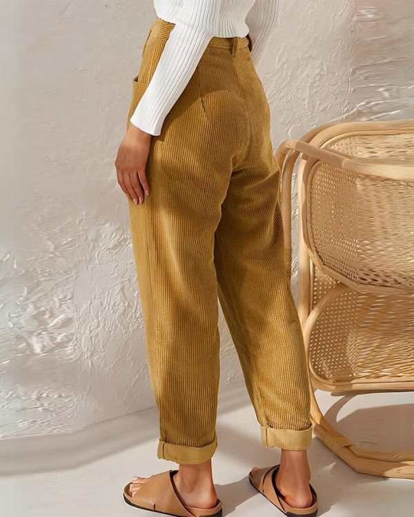 Lucy - High Waisted Flowy Suit Trousers