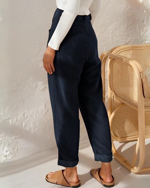 Lucy - High Waisted Flowy Suit Trousers