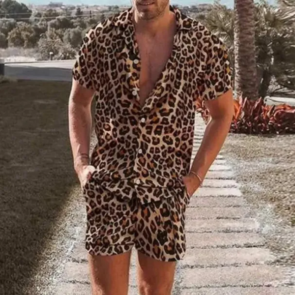 Lohan - Leopard Print Men's Summer Set