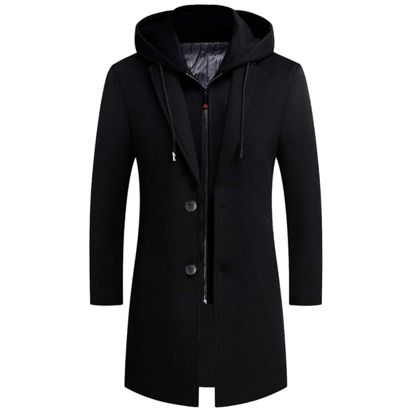 Sam - Elegant Winter Trench Coat for Men - Sleek & Cozy