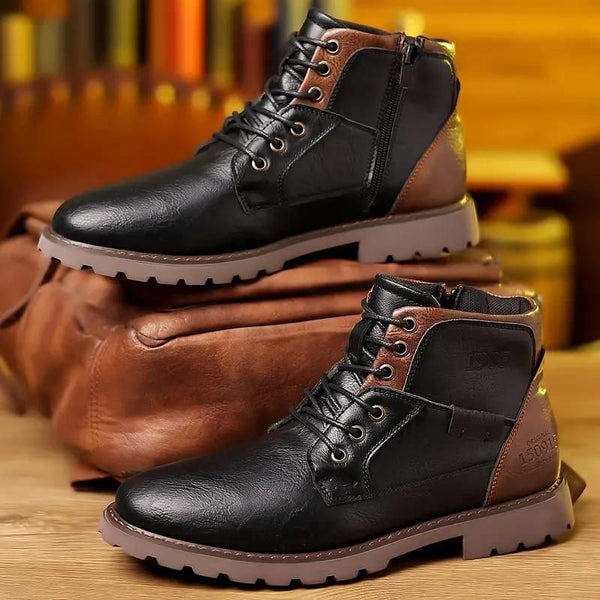 Charles - Mid Cut Zipper Boots for Men