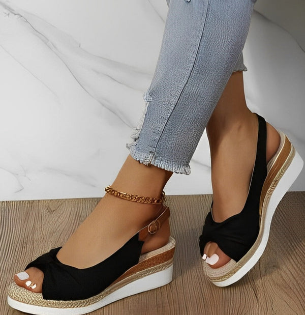 Victria - Open Toe Wedge Sandals