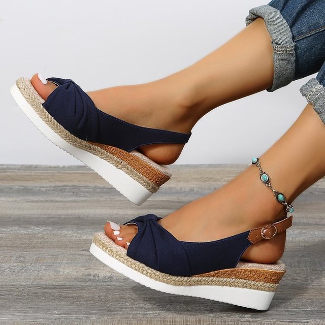 Victria - Open Toe Wedge Sandals