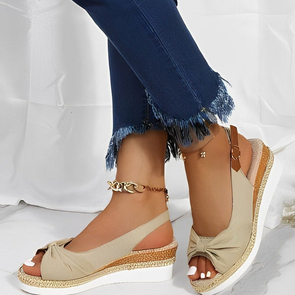 Victria - Open Toe Wedge Sandals