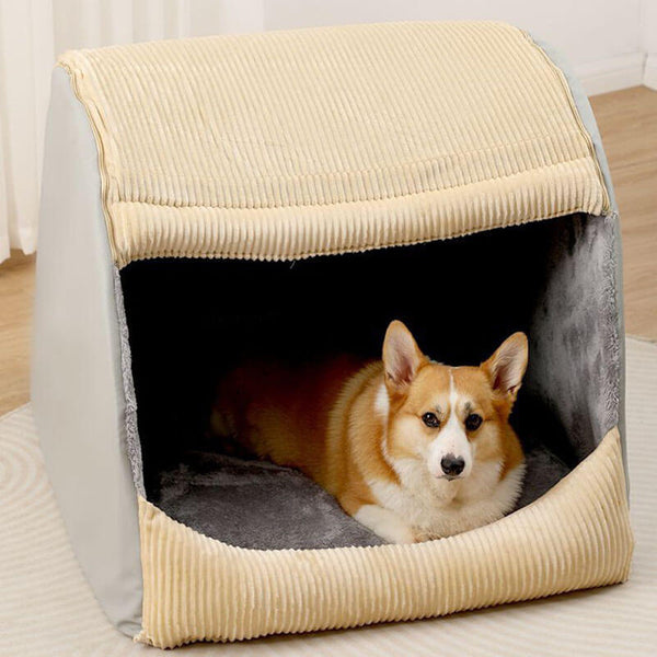 Cozy Dog Tent Bed - Soft, Portable & Warm Shelter for Pets