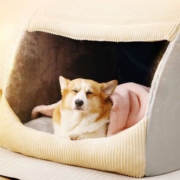 Cozy Dog Tent Bed - Soft, Portable & Warm Shelter for Pets