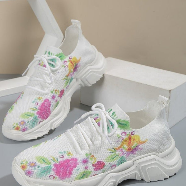 Samantha - Floral Print Sneakers