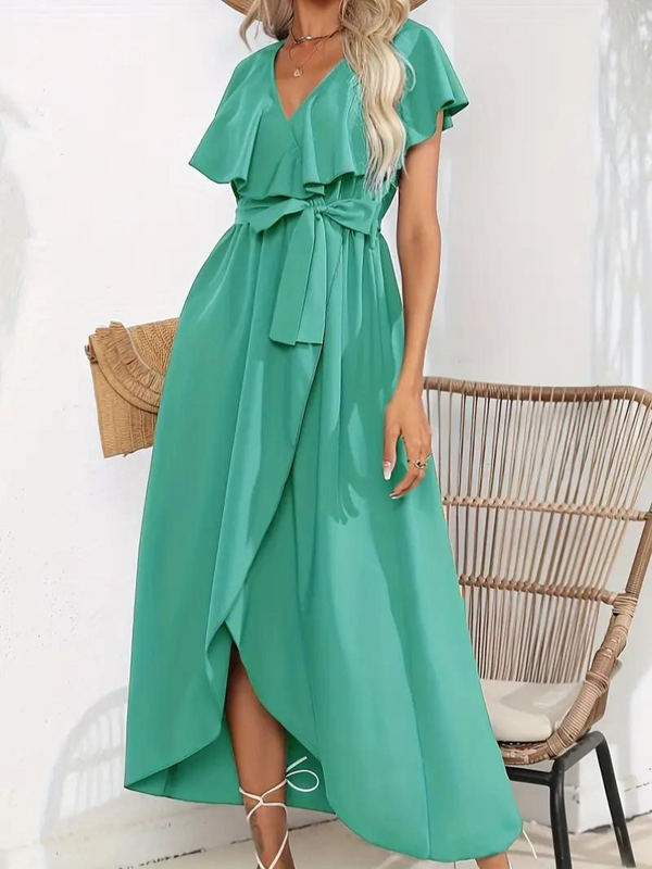 Hartley - Flowy Elegant V-Neck Dress