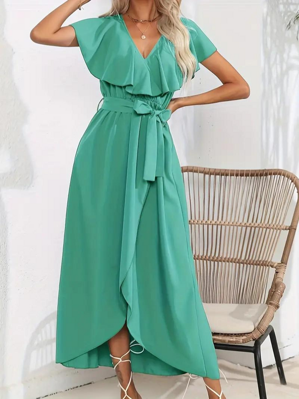 Hartley - Flowy Elegant V-Neck Dress