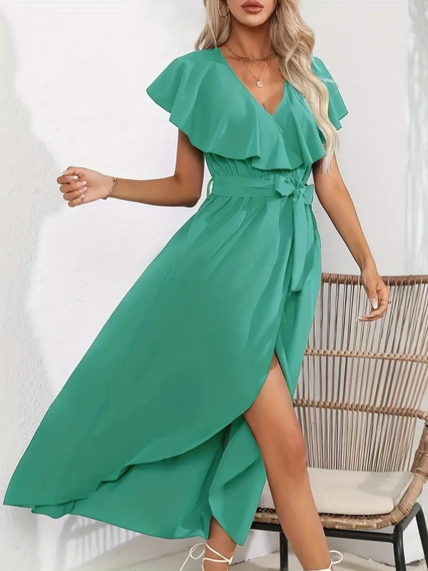 Hartley - Flowy Elegant V-Neck Dress