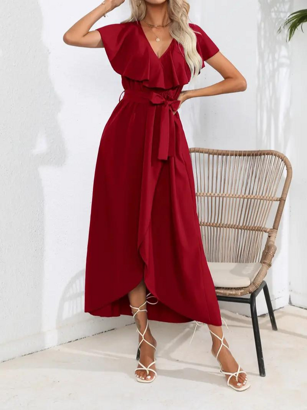 Hartley - Flowy Elegant V-Neck Dress