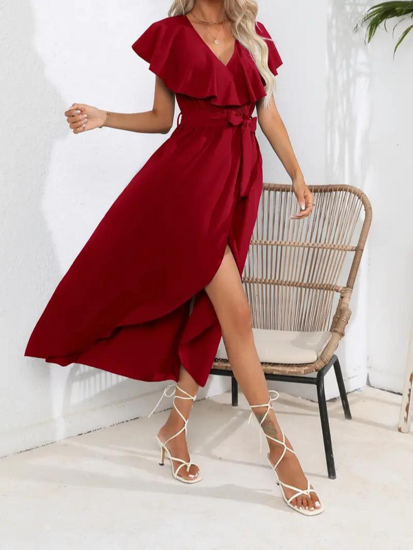 Hartley - Flowy Elegant V-Neck Dress