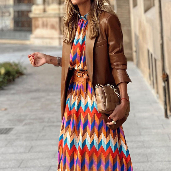 Colleen - Stylish Colourful Sleeves Dress