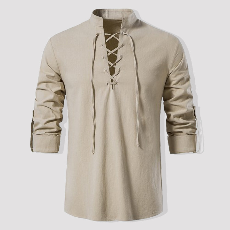 Alvin - Hippie Casual Stand Collar Shirt