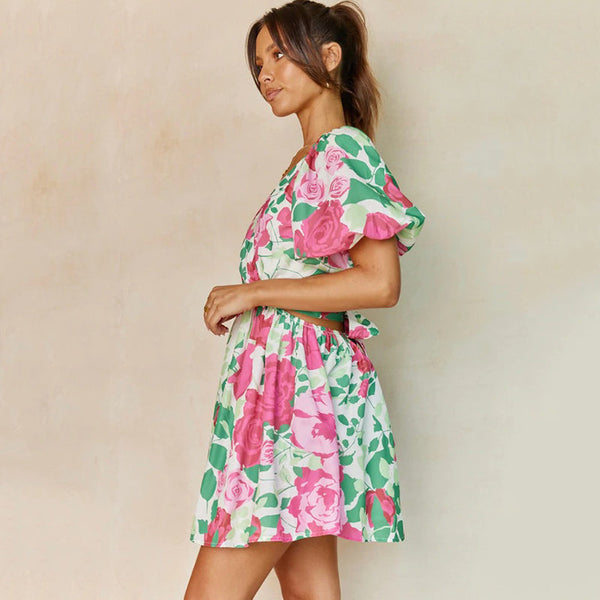 Melina - Floral Pattern Summer Dresses