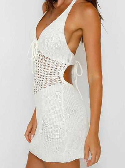 Opal - Halter Backless Mini Dress