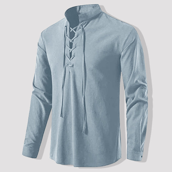 Alvin - Hippie Casual Stand Collar Shirt