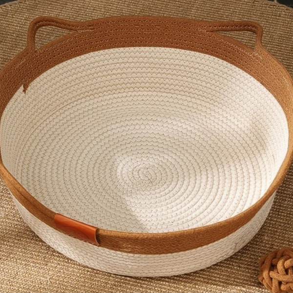 Misty - Natural Rope Cat Bed – Handmade Comfort with a Chic Look