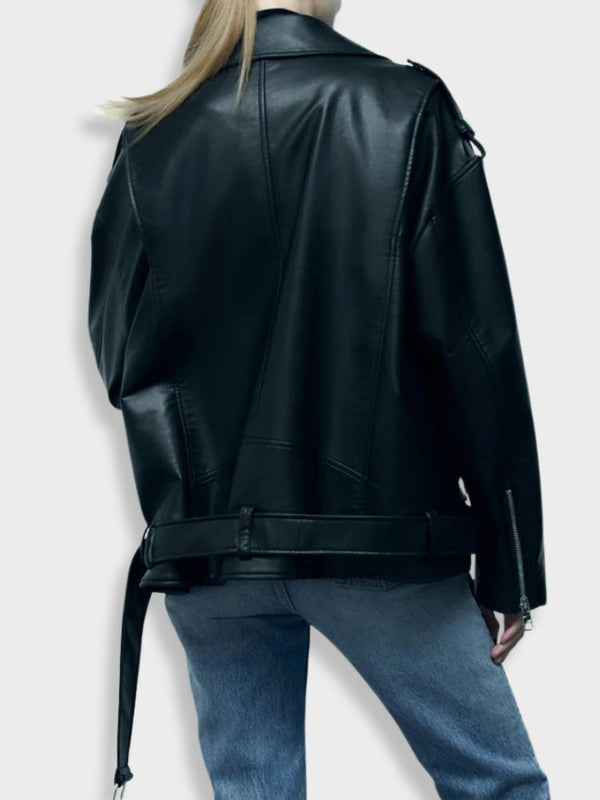 Jamine - Black Leather Jacket