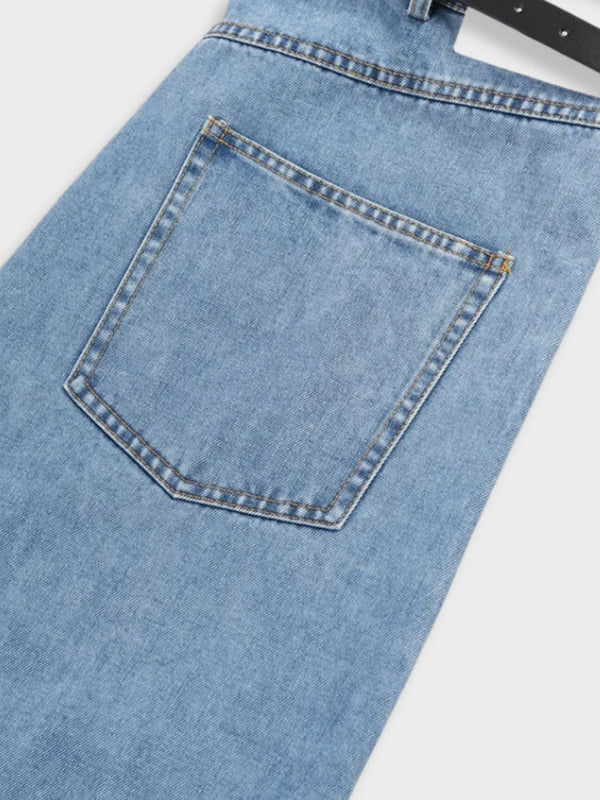 Molly - Bicolor High Waist Flare Denim Jeans