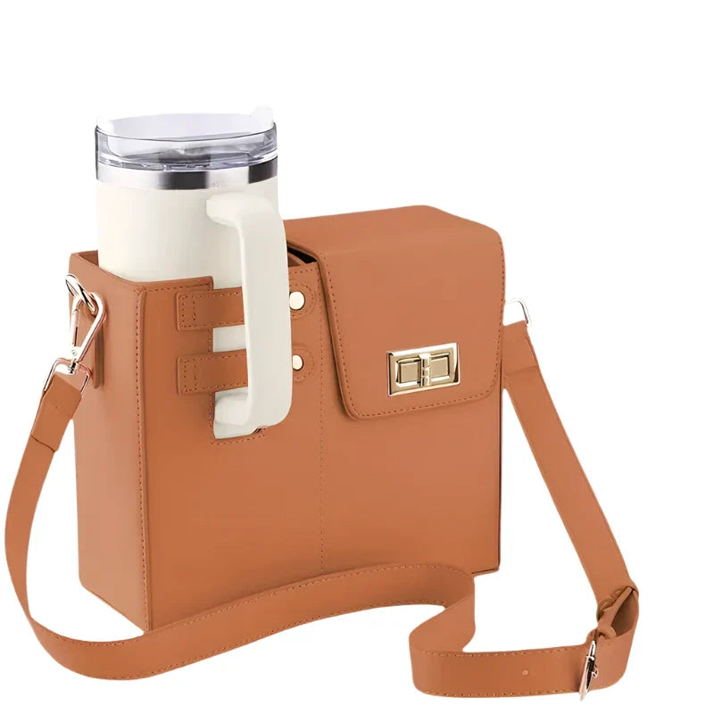 Acelle - Crossbody Messenger Water Cup Holder Bag