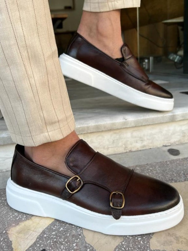 Austin - Double Buckle Slip-On Loafers