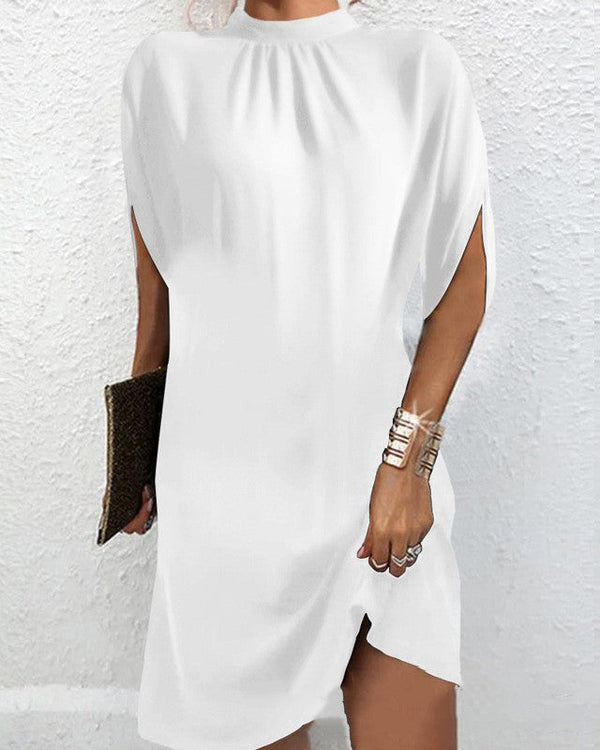 Hacinta – Loose Bat Sleeve Dress – Chic & Effortlessly