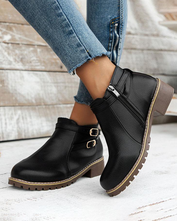 Lexie - Belt Buckle Ankle Boots