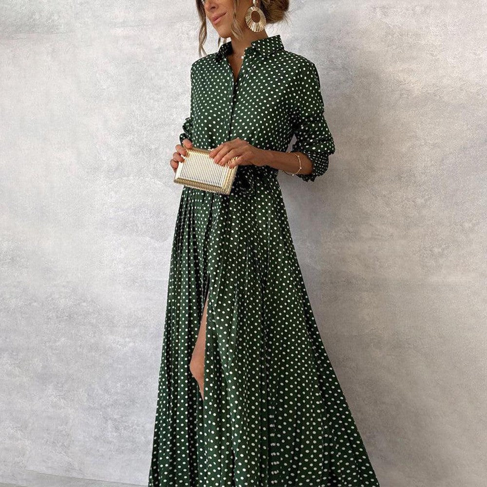 Camelia - Print Long Sleeve Maxi Dress