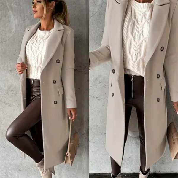 Queenie - Women's Warm Trench Coat