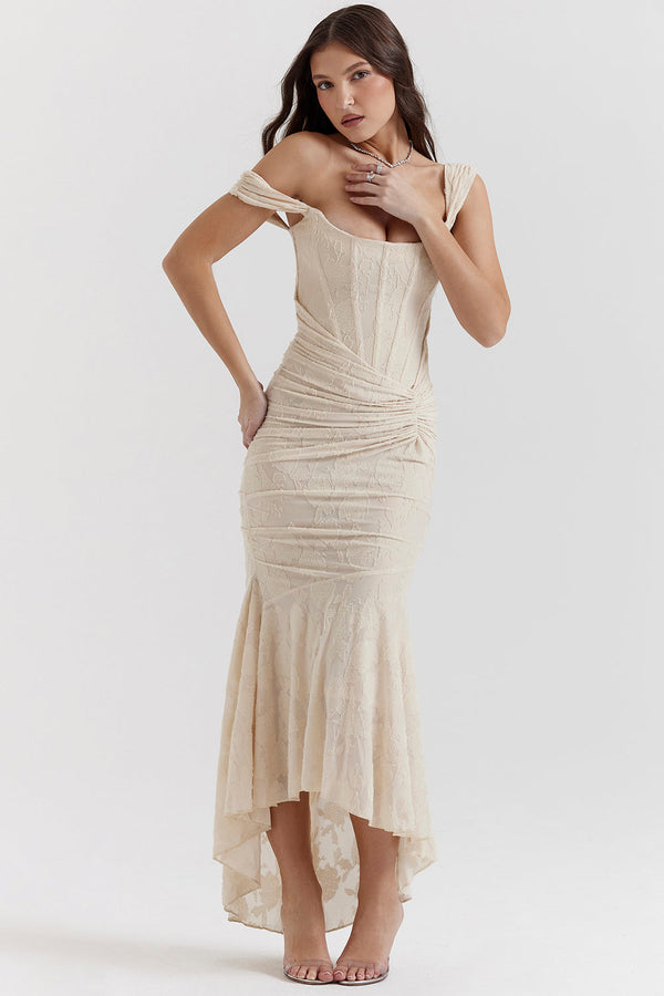 Barbara - Elegant Asymmetrical Maxi Dress