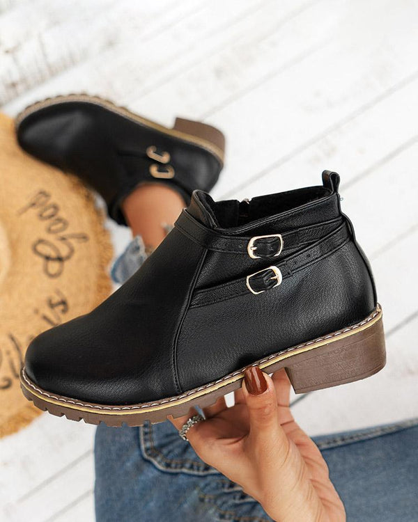 Lexie - Belt Buckle Ankle Boots