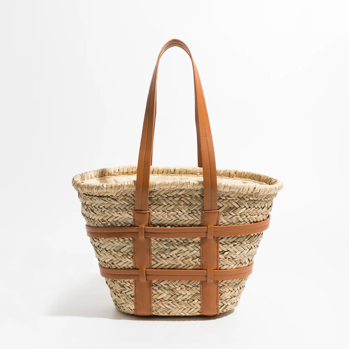 Halfrid - Handwoven Straw Tote Bag with Straps