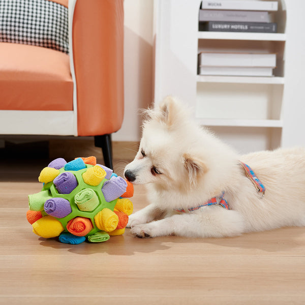 SnuffleRoll - Interactive Fleece Ball for Dogs