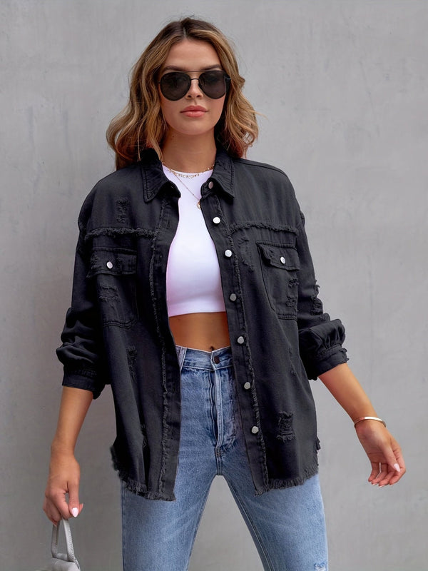 Magie - Ripped Oversized Denim Jacket