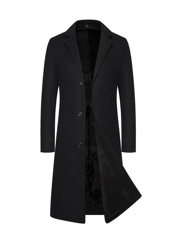 James - Men's Long Trenchcoat - Classic Elegance & All-Weather Protection