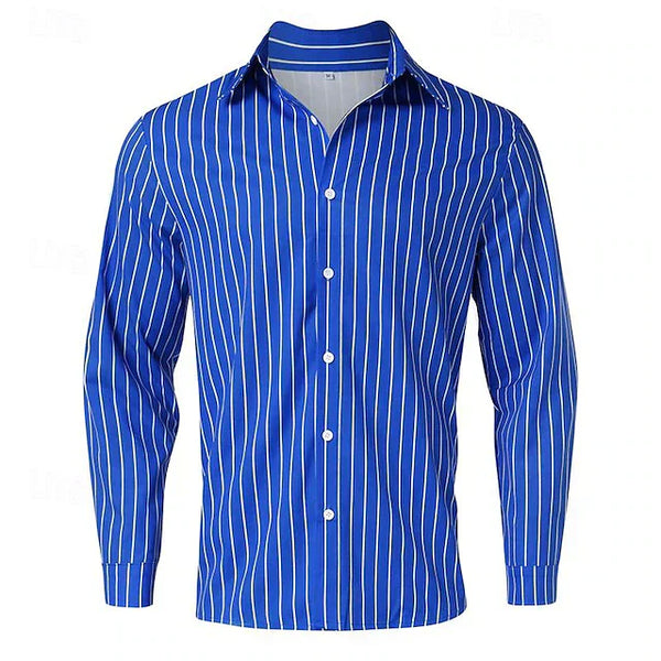 Ian - Men's Classic Striped Shirt