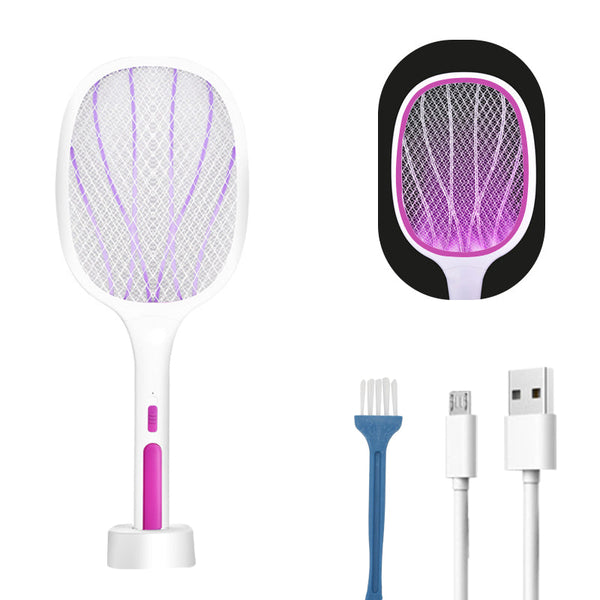 BuzzAway - 2-in-1 Racket - Mosquito Lamp & Fly Swatter for Instant Relief