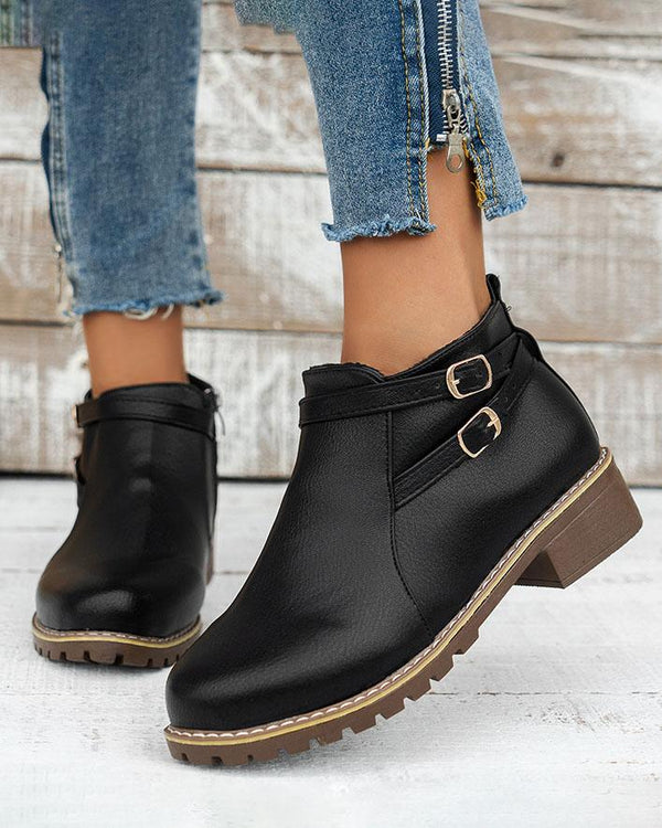 Lexie - Belt Buckle Ankle Boots