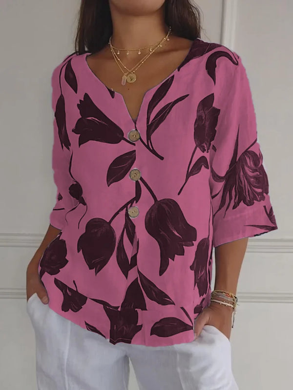 Monique - Oversized Floral Blouse